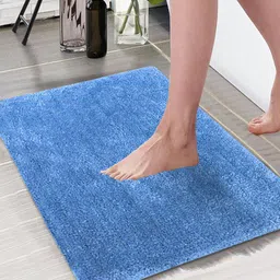 Aura Turquoise Blue 1850 GSM Anti Skid Bath Rugs-40