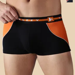 KOFFY Pack Of 2 Colour-Blocked Cotton Trunk KOFFY_KI30_ORG_MNRD_2PC-picture-18