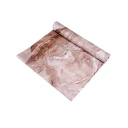 Kuber Industries Brown Printed Anti-Slip Roll Shelf Liner-45