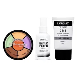 Insight Cosmetics 3 In 1 Primer 30ml+Pro Concealer Palette 15g + Make Up Fixer Spray 75ml-16