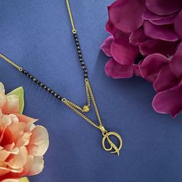 Digital Dress Room Gold-Plated American Daimond-Studded & Beaded Mangalsutra-image-72