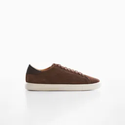 MANGO MAN Suede Leather Sustainable Sneakers-image-36