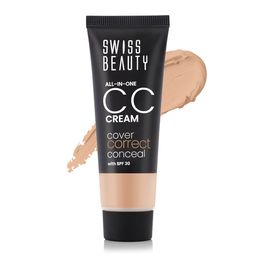 SWISS BEAUTY Cover Correct Conceal CC Cream with SPF 30 25g - Caramel Beige 06-45