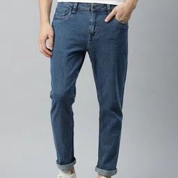 Mast & Harbour Men Blue Stretchable Tapered Fit Jeans-image-98