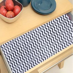 Kuber Industries Black & White 2 Pieces Zig Zag Design EVA BPA Free Shelf Design-49