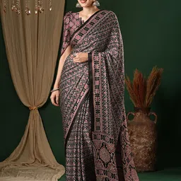 Anouk Ethnic Motifs Pure Crepe Saree-picture-8