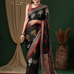 Anouk Ethnic Motifs Pure Crepe Saree-picture-7
