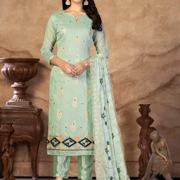 SHADOW & SAINING Ethnic Motifs Embroidered Unstitched Dress Material-picture-6