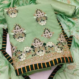 SHADOW & SAINING Ethnic Motifs Embroidered Unstitched Dress Material-picture-44