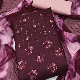 Lilots Floral Embroidered Unstitched Dress Material-image-92