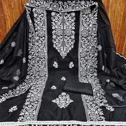 MANVAA Floral Embroidered Unstitched Dress Material-image-45