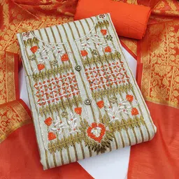SHADOW & SAINING Embroidered Unstitched Dress Material-picture-14