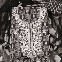 ASISA Embroidered Pure Cotton Unstitched Dress Material-image-69