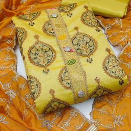 SHADOW & SAINING Embroidered Gotta Patti Detailed Unstitched Dress Material-picture-45
