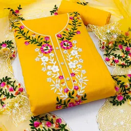 SHADOW & SAINING Floral Embroidered Unstitched Dress Material-picture-47