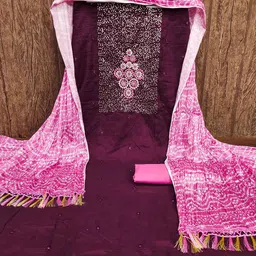 MANVAA Embroidered Sequinned Unstitched Dress Material-image-13