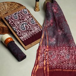 Kishori Sarees Ethnic Motifs Printed Pure Cotton Unstitched Dress Material-image-53