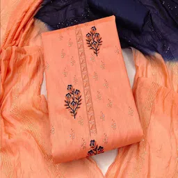 Lilots Ethnic Motifs Embroidered Sequinned Unstitched Dress Material-image-39