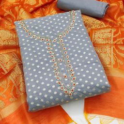 SHADOW & SAINING Embellished Unstitched Dress Material-picture-20