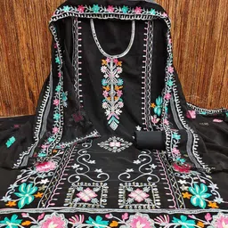 MANVAA Floral Embroidered Unstitched Dress Material-image-99