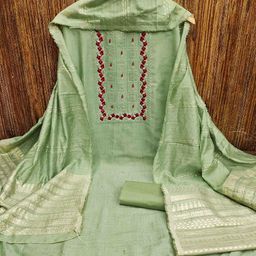 MANVAA Embroidered Pure Cotton Unstitched Dress Material-picture-27