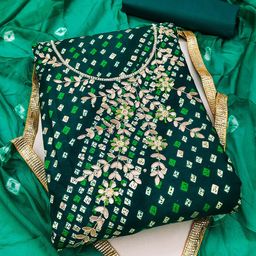 SHADOW & SAINING Geometric Embellished Unstitched Dress Material-image-12