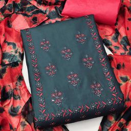 MANVAA Embroidered Pure Silk Unstitched Dress Material-image-74