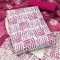 Peachmode Printed Pure Cotton Unstitched Dress Material-image-23