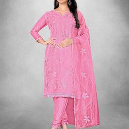MANVAA Floral Embroidered Unstitched Dress Material-image-60
