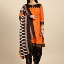KALINI Geometric Printed Unstitched Dress Material-picture-18