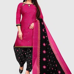 KALINI Geometric Printed Unstitched Dress Material-image-28