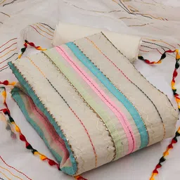 KALINI Striped Unstitched Dress Material-image-73