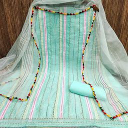 Panzora Embellished Unstitched Dress Material-image-69