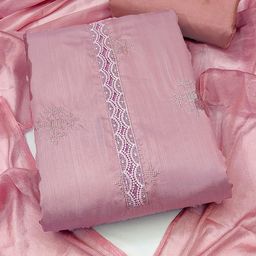 MANVAA Ethnic Motif Embroidered Unstitched Dress Material-image-12