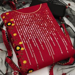 MANVAA Embellished Unstitched Dress Material-image-88