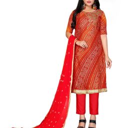 MANVAA Bandhani Printed Unstitched Dress Material-image-43