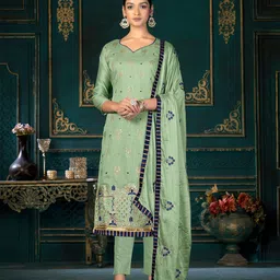 KALINI Ethnic Motifs Embroidered Unstitched Dress Material-image-93