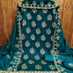 LeeliPeeri Designer Ethnic Motifs Embroidered Sequinned Unstitched Dress Material-image-70