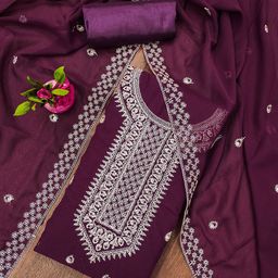 LeeliPeeri Designer Ethnic Motifs Embroidered Unstitched Dress Material-image-62