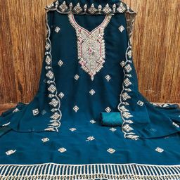 LeeliPeeri Designer Embroidered Unstitched Dress Material-image-15