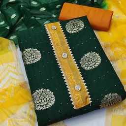 KALINI Ethnic Motifs Woven Design Unstitched Dress Material-image-25