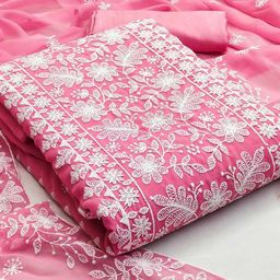 LeeliPeeri Designer Embroidered Unstitched Dress Material-4