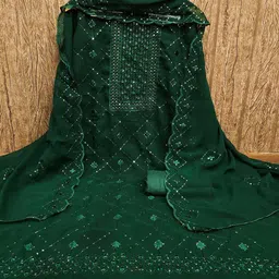 KALINI Embroidered Silk Georgette Unstitched Dress Material-image-95
