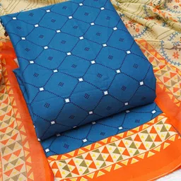 ASISA Geometric Printed Unstitched Dress Material-image-3