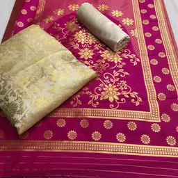 KALINI Pure Silk Unstitched Dress Material-image-34