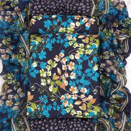 KALINI Floral Printed Art Silk Unstitched Dress Material-picture-17