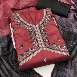 KALINI Embroidered Unstitched Dress Material-image-94