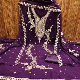 KALINI Ethnic Motifs Embroidered Unstitched Dress Material-image-95