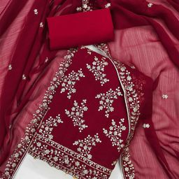 Panzora Embroidered Unstitched Dress Material-image-22