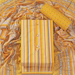 Panzora Striped Printed Gotta Patti Unstitched Dress Material-image-87